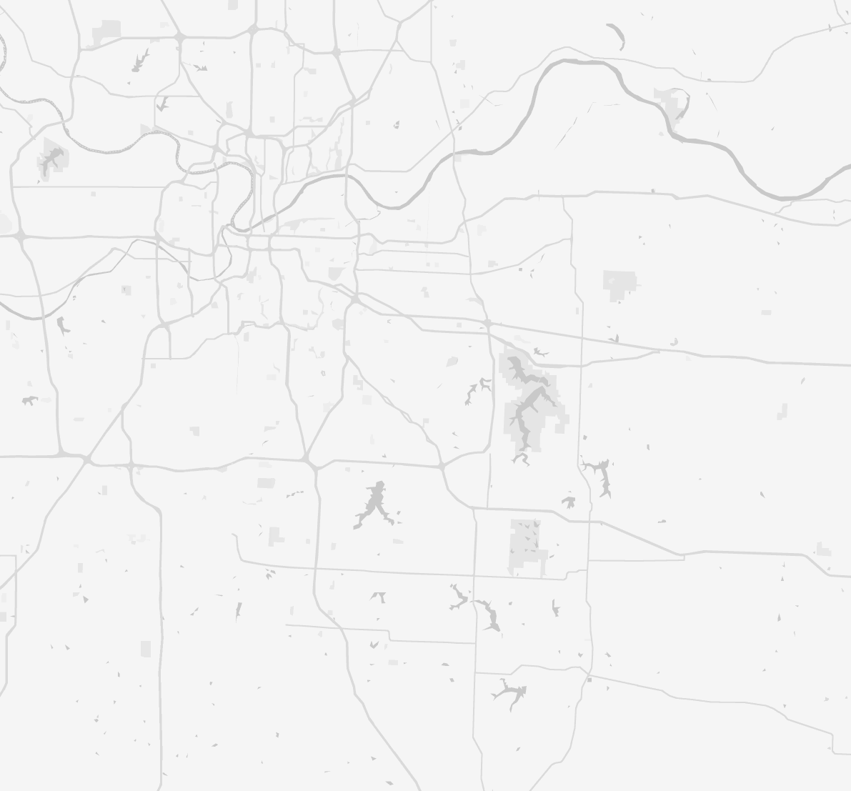 Map of the Kansas City Metro East and Southeast service area.